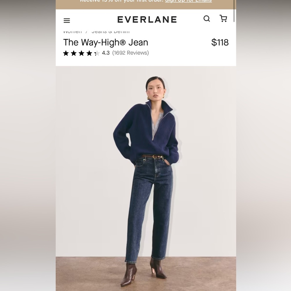 Brand New Way High Jeans 29R (27.5”)